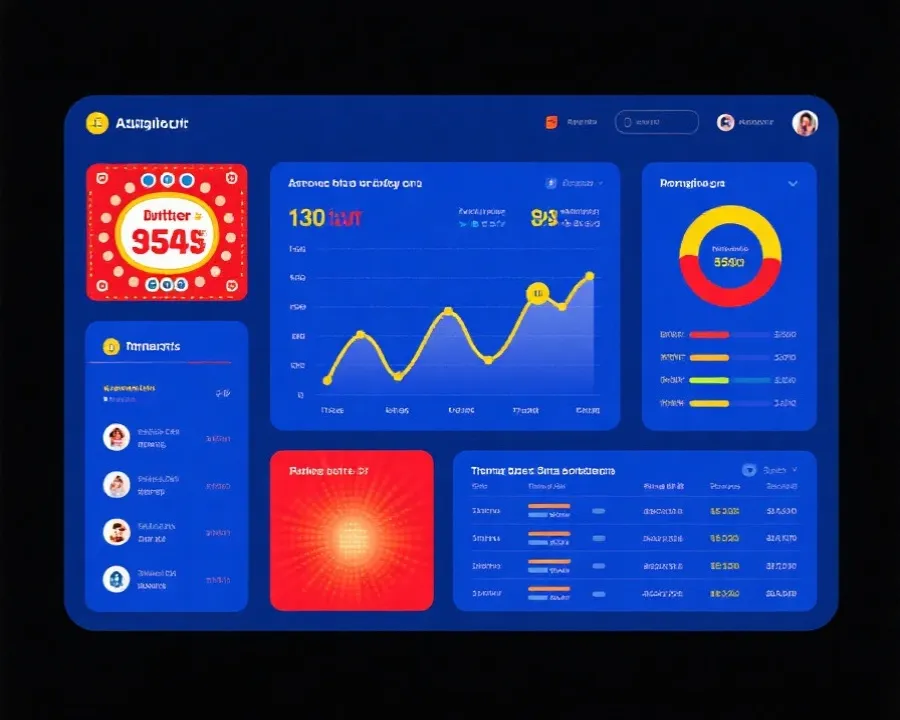 排列五数据看板数据分析界面示意图
